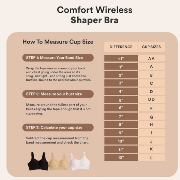 TrueKind-Daily Comfort Wirefree SHAPER BRA (Beige/Cream)-2X - Picture 6 of 8